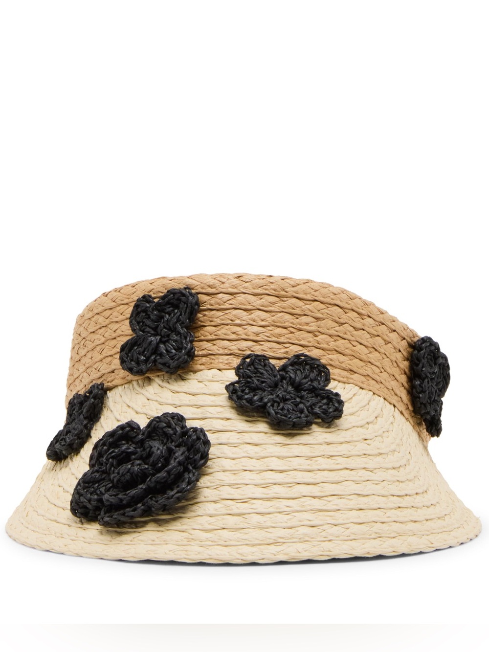 Steve Madden Flora Visor Straw Hat w/ Crochet Flowers - NWT ($58)